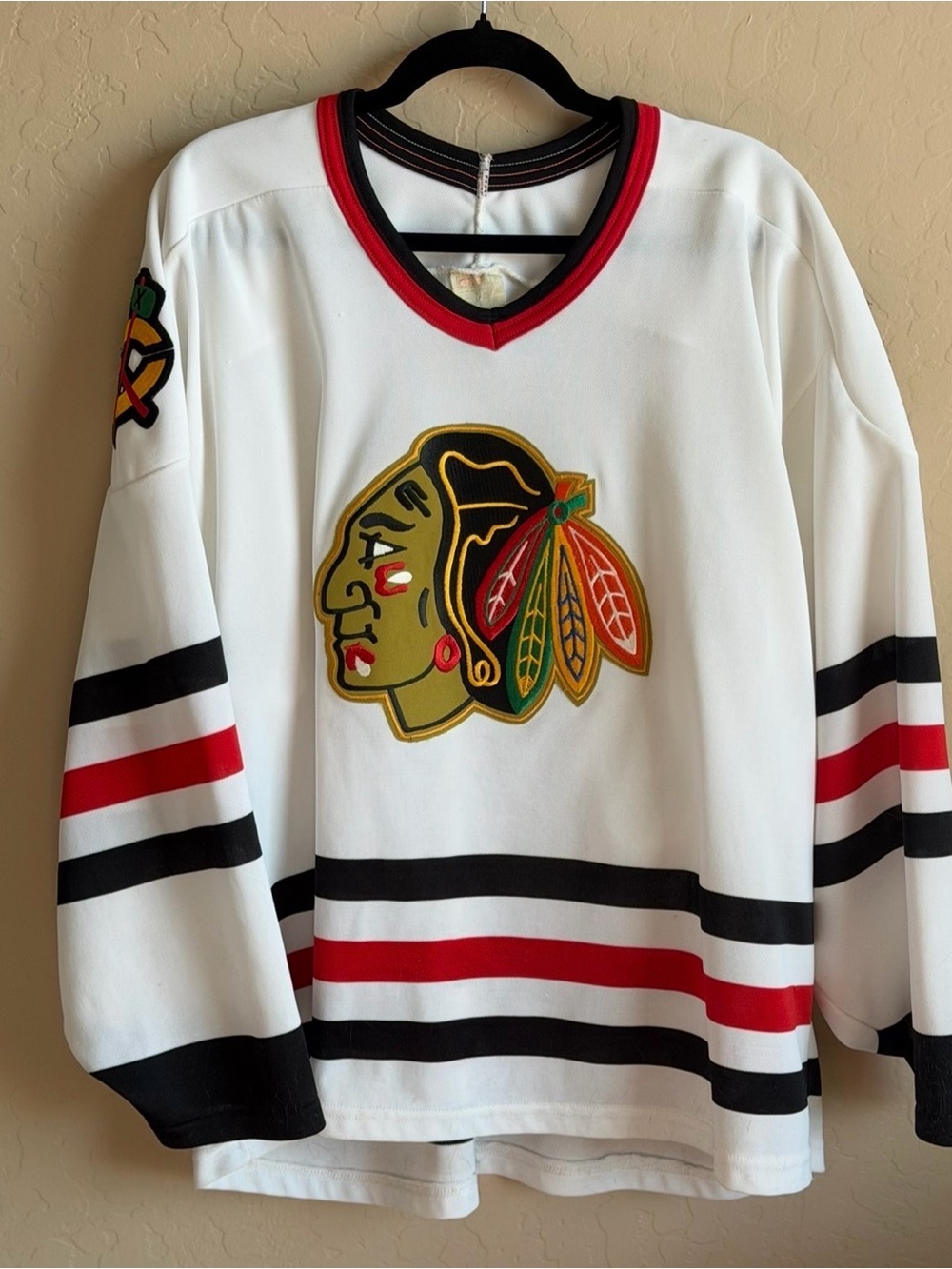 Vintage 90s Chicago Blackhawks Hockey Jersey Embroidered Oversized XL